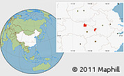Savanna Style Location Map of Yingshan, highlighted country