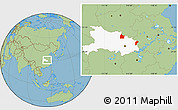 Savanna Style Location Map of Yingshan, highlighted parent region