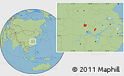 Savanna Style Location Map of Yingshan