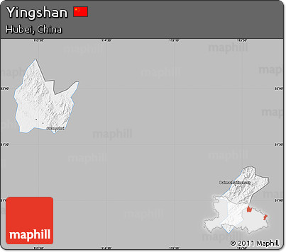 Gray Map of Yingshan, single color outside