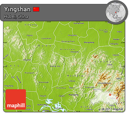 Physical Map of Yingshan