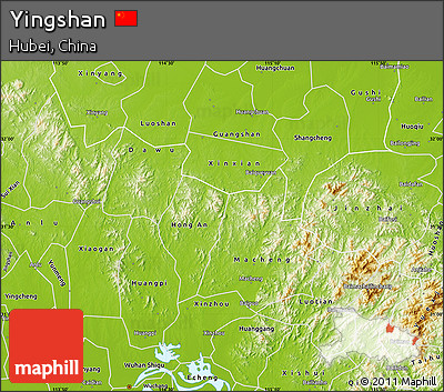 Physical Map of Yingshan