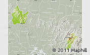 Physical Map of Yingshan, lighten, semi-desaturated