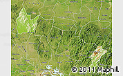 Physical Map of Yingshan, satellite outside