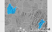 Political Map of Yingshan, desaturated