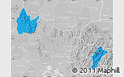 Political Map of Yingshan, lighten, desaturated