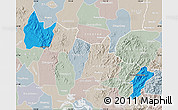 Political Map of Yingshan, lighten, semi-desaturated