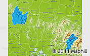 Political Map of Yingshan, physical outside