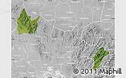 Satellite Map of Yingshan, lighten, desaturated