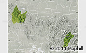 Satellite Map of Yingshan, lighten, semi-desaturated