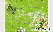 Satellite Map of Yingshan, physical outside