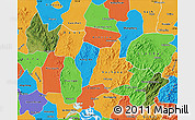 Satellite Map of Yingshan, political outside