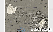 Shaded Relief Map of Yingshan, darken