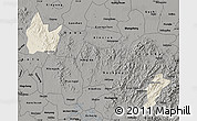 Shaded Relief Map of Yingshan, darken, semi-desaturated