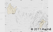 Shaded Relief Map of Yingshan, lighten, desaturated
