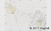 Shaded Relief Map of Yingshan, lighten, semi-desaturated
