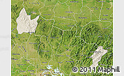 Shaded Relief Map of Yingshan, satellite outside