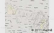 Shaded Relief Map of Yingshan, semi-desaturated
