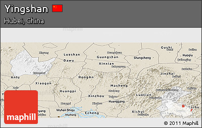 Classic Style Panoramic Map of Yingshan