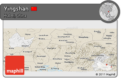 Classic Style Panoramic Map of Yingshan