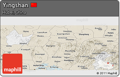 Classic Style Panoramic Map of Yingshan