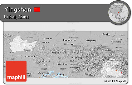 Gray Panoramic Map of Yingshan