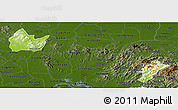 Physical Panoramic Map of Yingshan, darken