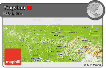 Physical Panoramic Map of Yingshan