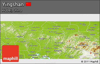 Physical Panoramic Map of Yingshan
