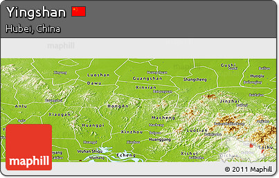 Physical Panoramic Map of Yingshan