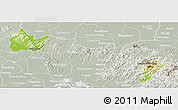 Physical Panoramic Map of Yingshan, lighten, semi-desaturated