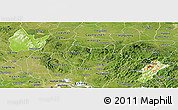Physical Panoramic Map of Yingshan, satellite outside