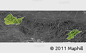 Satellite Panoramic Map of Yingshan, darken, desaturated