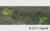 Satellite Panoramic Map of Yingshan, darken, semi-desaturated