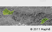 Satellite Panoramic Map of Yingshan, desaturated
