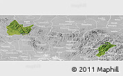 Satellite Panoramic Map of Yingshan, lighten, desaturated