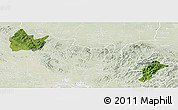 Satellite Panoramic Map of Yingshan, lighten