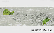 Satellite Panoramic Map of Yingshan, lighten, semi-desaturated