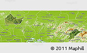 Satellite Panoramic Map of Yingshan, physical outside
