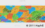Satellite Panoramic Map of Yingshan, political outside