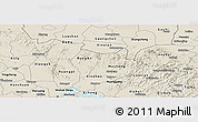 Shaded Relief Panoramic Map of Yingshan