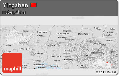 Silver Style Panoramic Map of Yingshan