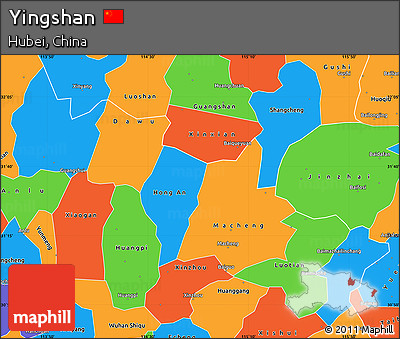 Political Simple Map of Yingshan
