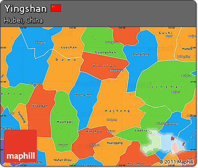 Political Simple Map of Yingshan