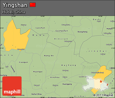 Savanna Style Simple Map of Yingshan