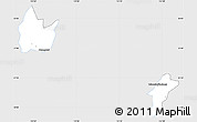 Silver Style Simple Map of Yingshan, single color outside