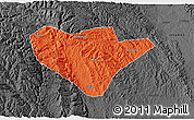 Political 3D Map of Yuan An, darken, desaturated