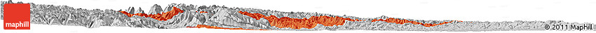 Political Horizon Map of Yuan An, lighten, desaturated