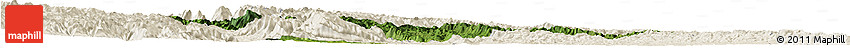 Satellite Horizon Map of Yuan An, shaded relief outside