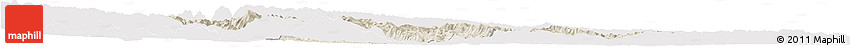 Shaded Relief Horizon Map of Yuan An, cropped outside